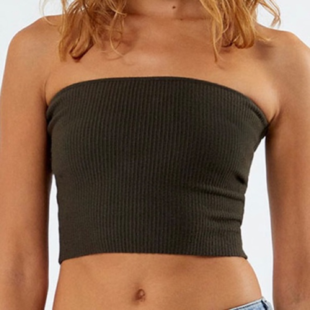 L.A. Hearts Olive Green Sweater Tube Top - Women’s Size Small